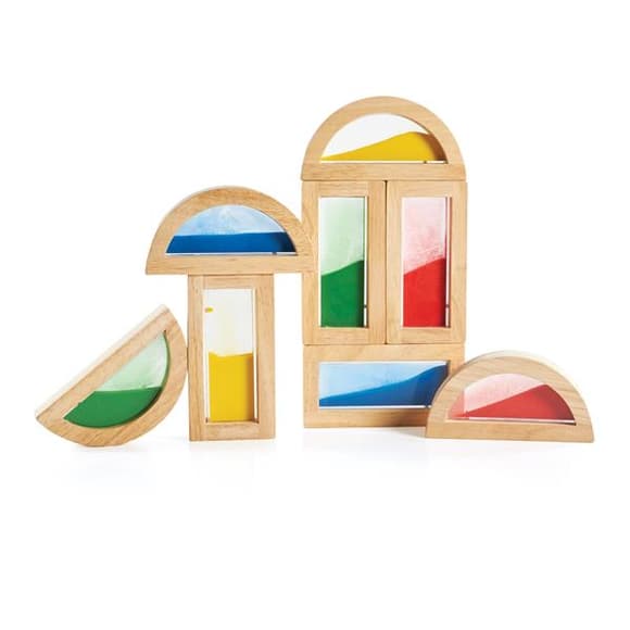 Кубики Guidecraft Block Play Цветной песок, 14 см, 8 шт. (G3014)