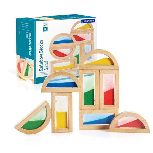 Кубики Guidecraft Block Play Цветной песок, 14 см, 8 шт. (G3014)