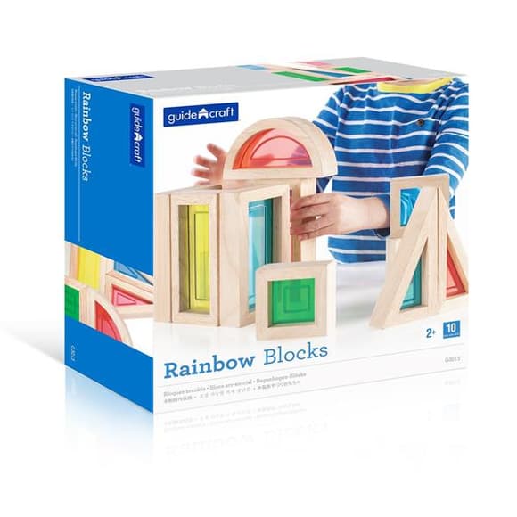 Кубики Guidecraft Block Play Большая радуга, 14 см, 10 шт. (G3015)