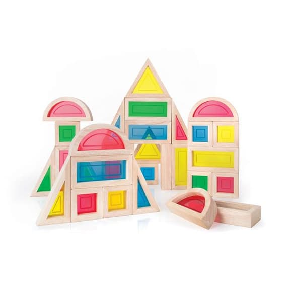 Кубики Guidecraft Block Play Велика веселка, 14 см, 30 шт. (G3016)