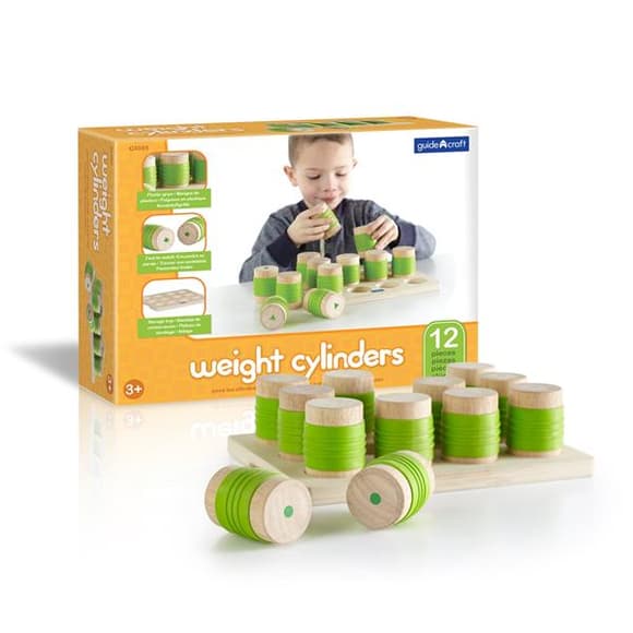 Тактильна гра Guidecraft Manipulatives Вагові циліндри (G5085)
