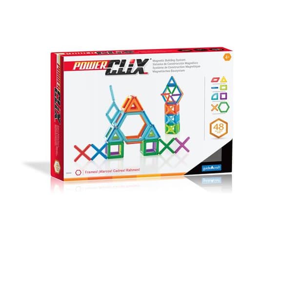 Магнітний конструктор Guidecraft PowerClix Frames, 48 деталей (G9200)