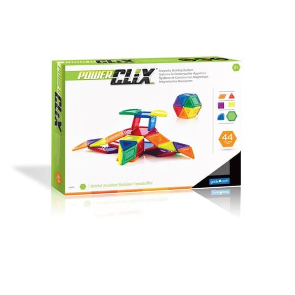 Магнітний конструктор Guidecraft PowerClix Solids, 44 деталі (G9421)