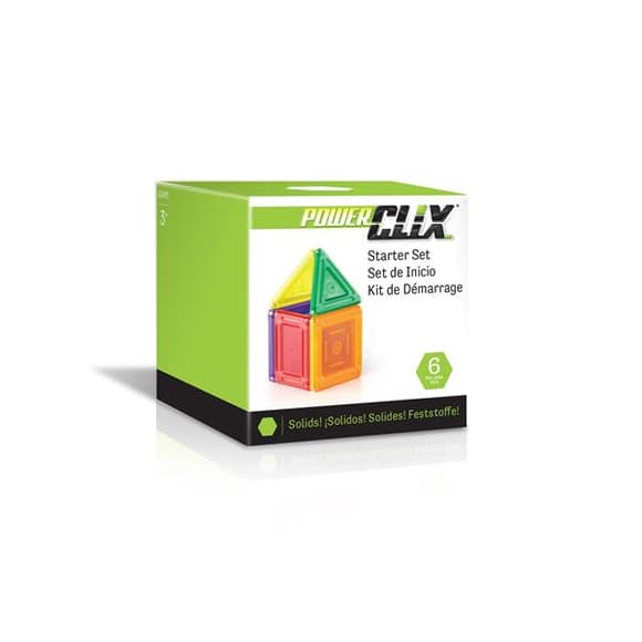Магнітний конструктор Guidecraft PowerClix Solids Базовий набір, 6 деталей (G9481)