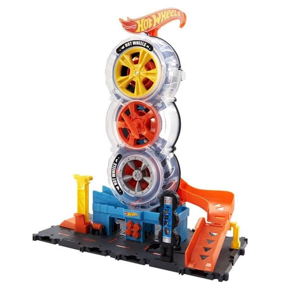 Трек Hot Wheels City Головокружительные трюки в шиномонтаже (HDP02)