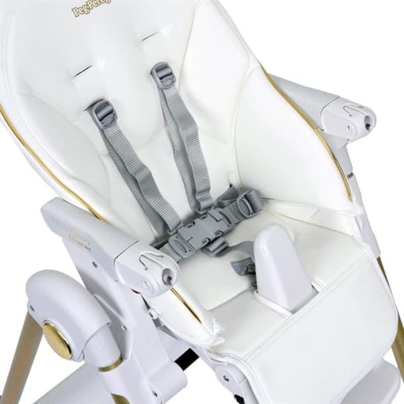Стільчик для годування Peg-Perego Prima Pappa Follow Me білий із золотистим (IH01000001BL00)