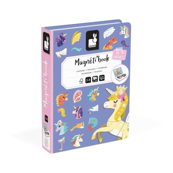 Магнитная книга Janod Единорожки (J02584)