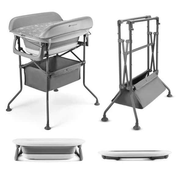 Столик для сповивання з ванночкою Kinderkraft Bubbly Grey (KABUBB00GRY0000)