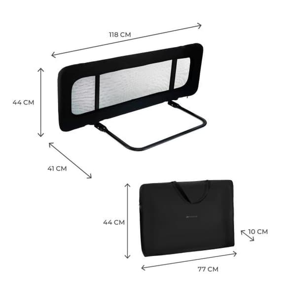 Захисний бортик для ліжка Kinderkraft Guard and Dream Grey (KAGUDR00BLK0000)