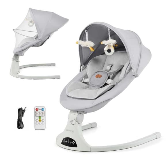 Крісло-гойдалка Kinderkraft Tulsy Beige (KBTULS00GRY0000)