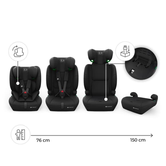 Автокрісло Kinderkraft Comfort Up 2 Plus i-Size чорний (KCCOUP02BLKPL00)