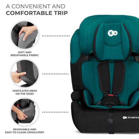 Автокресло Kinderkraft Comfort Up i-Size зелено-черный (KCCOUP02GRE0000)