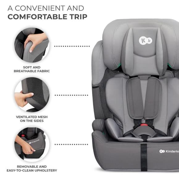 Автокресло Kinderkraft Comfort Up i-Size серый (KCCOUP02GRY0000)