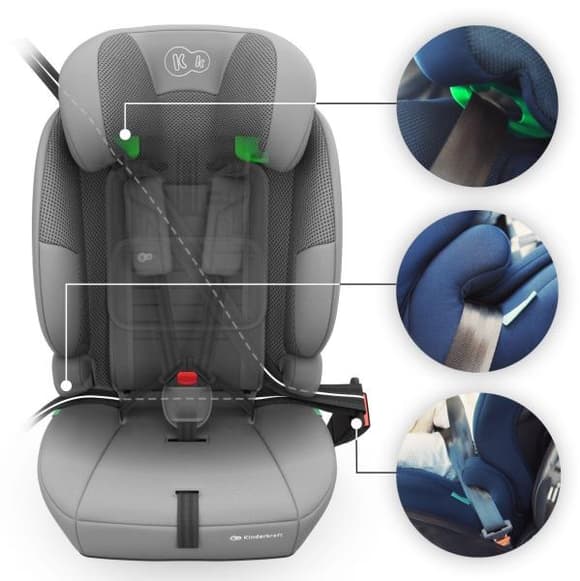 Автокрісло Kinderkraft Comfort Up 2 Plus i-Size сірий (KCCOUP02GRYPL00)