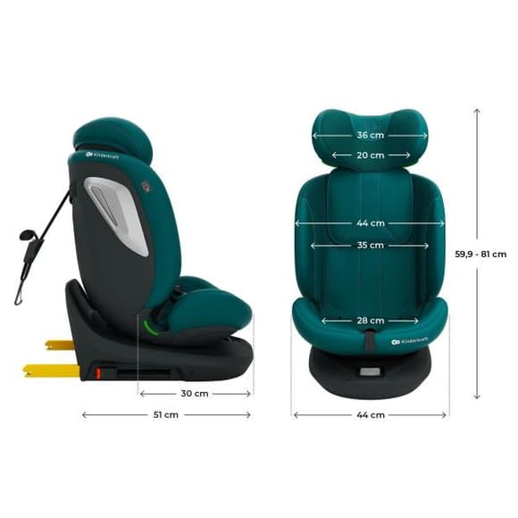 Автокресло Kinderkraft i-Grow 2 Plus i-Size зеленый (KCIGRO02GREPL00)