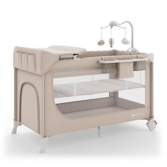 Коляска-манеж з пеленатором Kinderkraft Leody Up Beige (KCLEODUPBEG00AC)