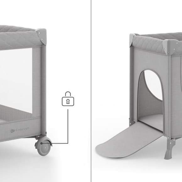 Коляска-манеж Kinderkraft Leody Up Grey (KCLEODUPGRY0000)