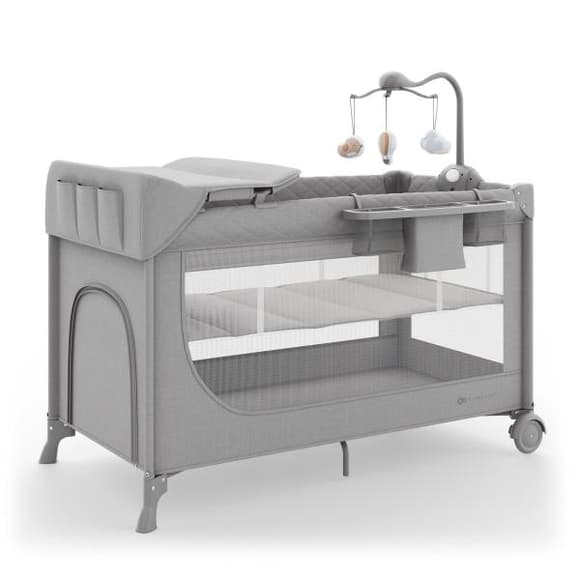 Коляска-манеж з пеленатором Kinderkraft Leody Up Grey (KCLEODUPGRY00AC)