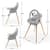 Стульчик для кормления 2 в 1 Kinderkraft Fini Up Grey (KHFINIUPGRY0000)