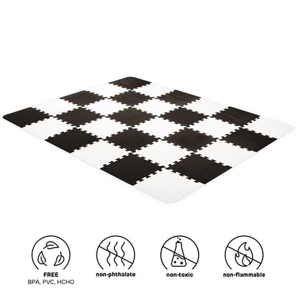 Развивающий коврик-пазл Kinderkraft Luno Black 30 эл. (KKMLUNOBLK0000)