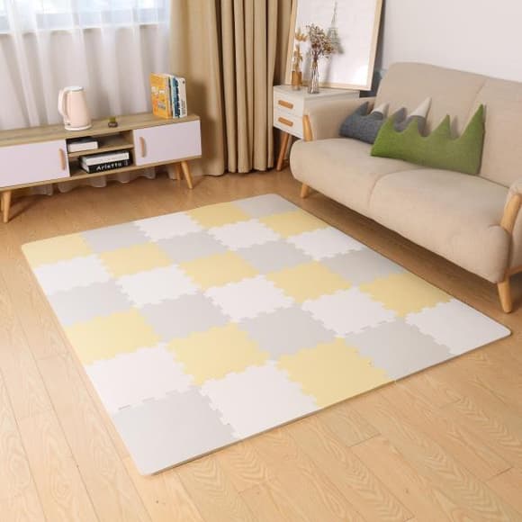 Ра звивающий коврик-пазл Kinderkraft Luno Yellow 30 эл. (KKMLUNOYEL0000)