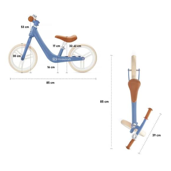Беговел Kinderkraft Fly Plus голубой (KRFLPL00BLU0000)