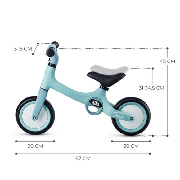 Беговел Kinderkraft Tove 8" голубой (KRTOVE00MIN0000)