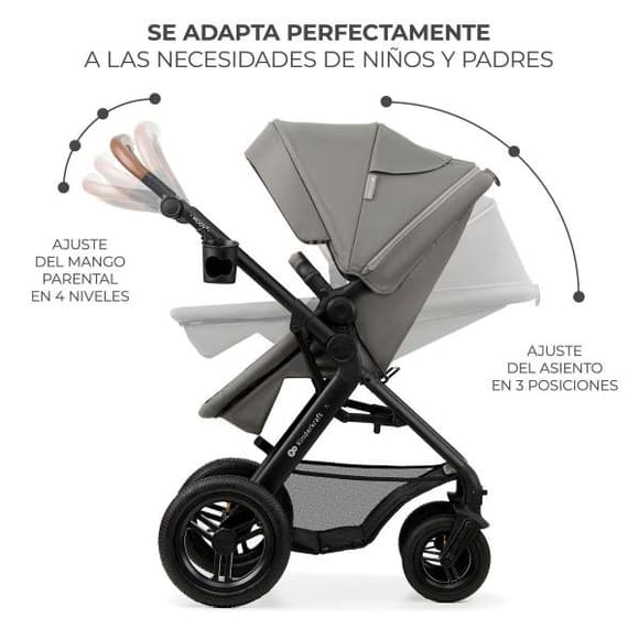 Універсальна коляска 3 в 1 Kinderkraft Moov 2 Air Light Gray (KSMOOV02LGR3000)
