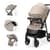 Прогулянкова коляска Kinderkraft Trig 3 Tray Beige (KSTRIG03BEG000T)