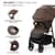 Прогулянкова коляска Kinderkraft Trig 3 Коричневий (KSTRIG03BRW0000)