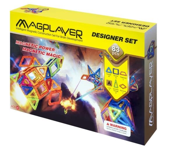 Магнітний конструктор MagPlayer 83 деталі (MPA-83)
