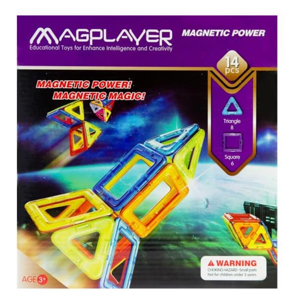 Магнітний конструктор MagPlayer 14 деталей (MPB-14)