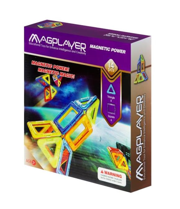 Магнітний конструктор MagPlayer 14 деталей (MPB-14)