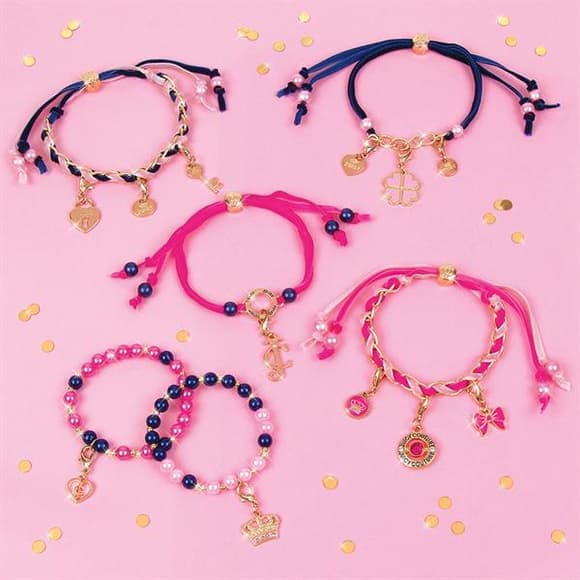 Набір для створення шарм-браслетів Make it Real Juicy Couture Оксамит і перлини 115 ел. (MR4417)