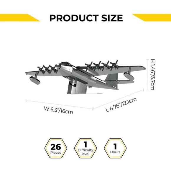 Колекційна модель-конструктор Metal Time Spruce Goose Airplane Літак (MT081)
