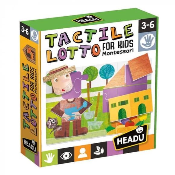 Настольная тактильная игра Монтессори Headu Формы и контуры (MU25374)