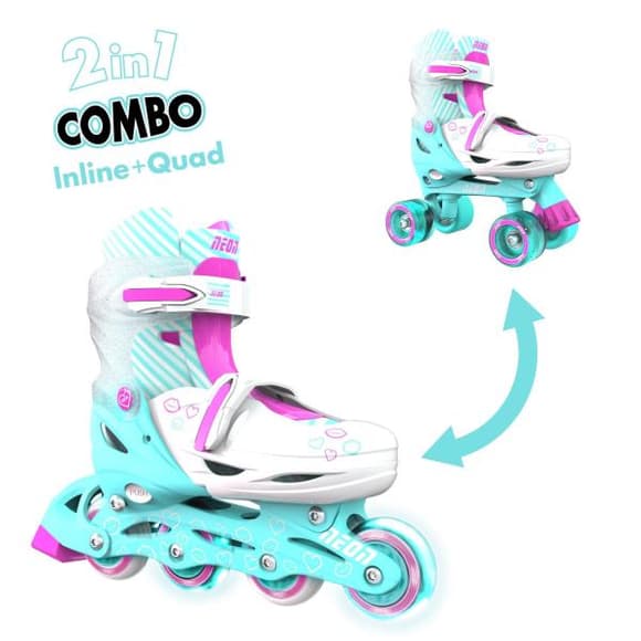 Ролики Neon Combo LED розмір 30-33 бірюзовий (NT09T4)