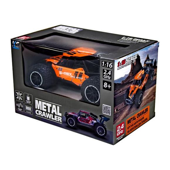Машинка на радиоуправлении Sulong Toys Metal Crawler S-Rex оранжевый 1:16 (SL-230RHO)