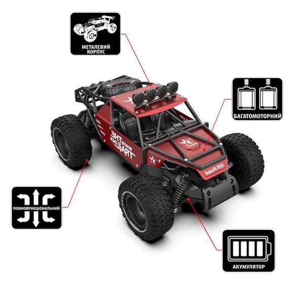Машинка на радиоуправлении Sulong Toys Off-Road Crawler Race матовый красный 1:14 (SL-309RHMR)