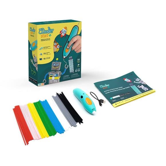 3D-ручка 3Doodler Start Plus для дитячої творчості базовий набір Креатив 72 стрижня (SPLUS)