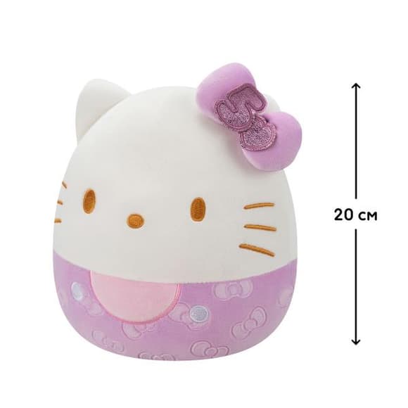 М'яка іграшка Squishmallows Hello Kitty в пурпуровому 20 см (SQSN00499)
