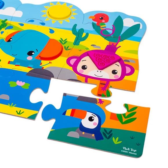 Пазл Fisher-Price Максі Звірятка з дерев'яними фігурами (VT1100-01)