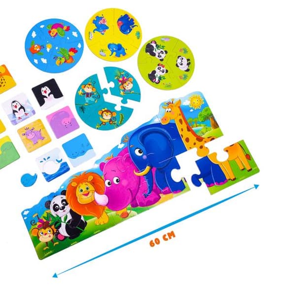 Розвивальний набір Vladi Toys 3 в 1 Зоосвіт (VT2901-04)