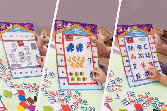 Обучающий набор Vladi Toys 3 в 1 Алфавит Математика English (VT5412-04)
