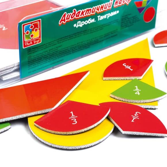 Набір для навчання Vladi Toys Дроби і танграм (VT5555-03)