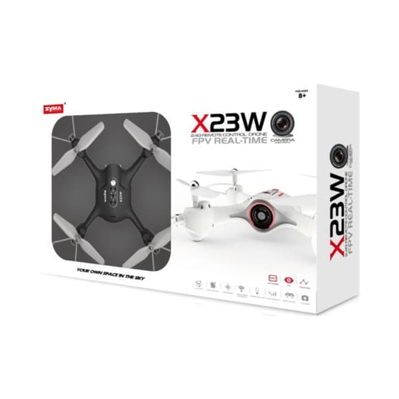 Квадрокоптер Syma з 2,4 ГГц керуванням та FPV-камерою 21 cм білий (X23W)