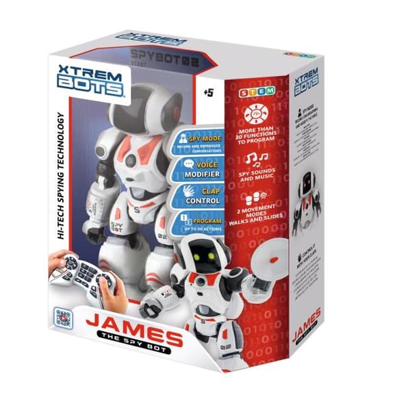 Робот-шпигун на радіокеруванні Xtrem Bots Джеймс STEM (XT3803084)