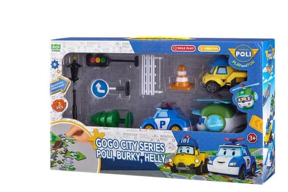  Ігровий набір Robocar Poli GoGo Міська серія Полі, Баккі, Хеллі (ZR-912)